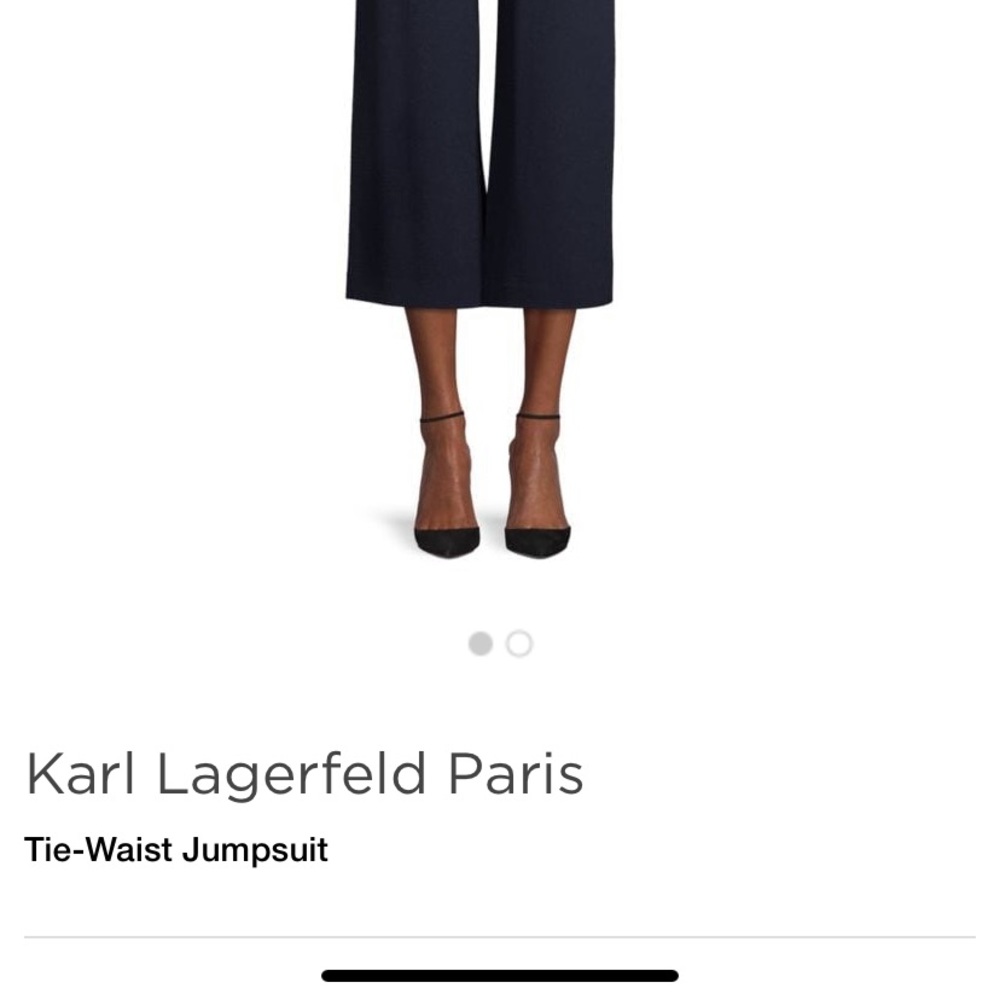 NWT- Karl Lagerfeld Paris Tie Waist Jumpsuit